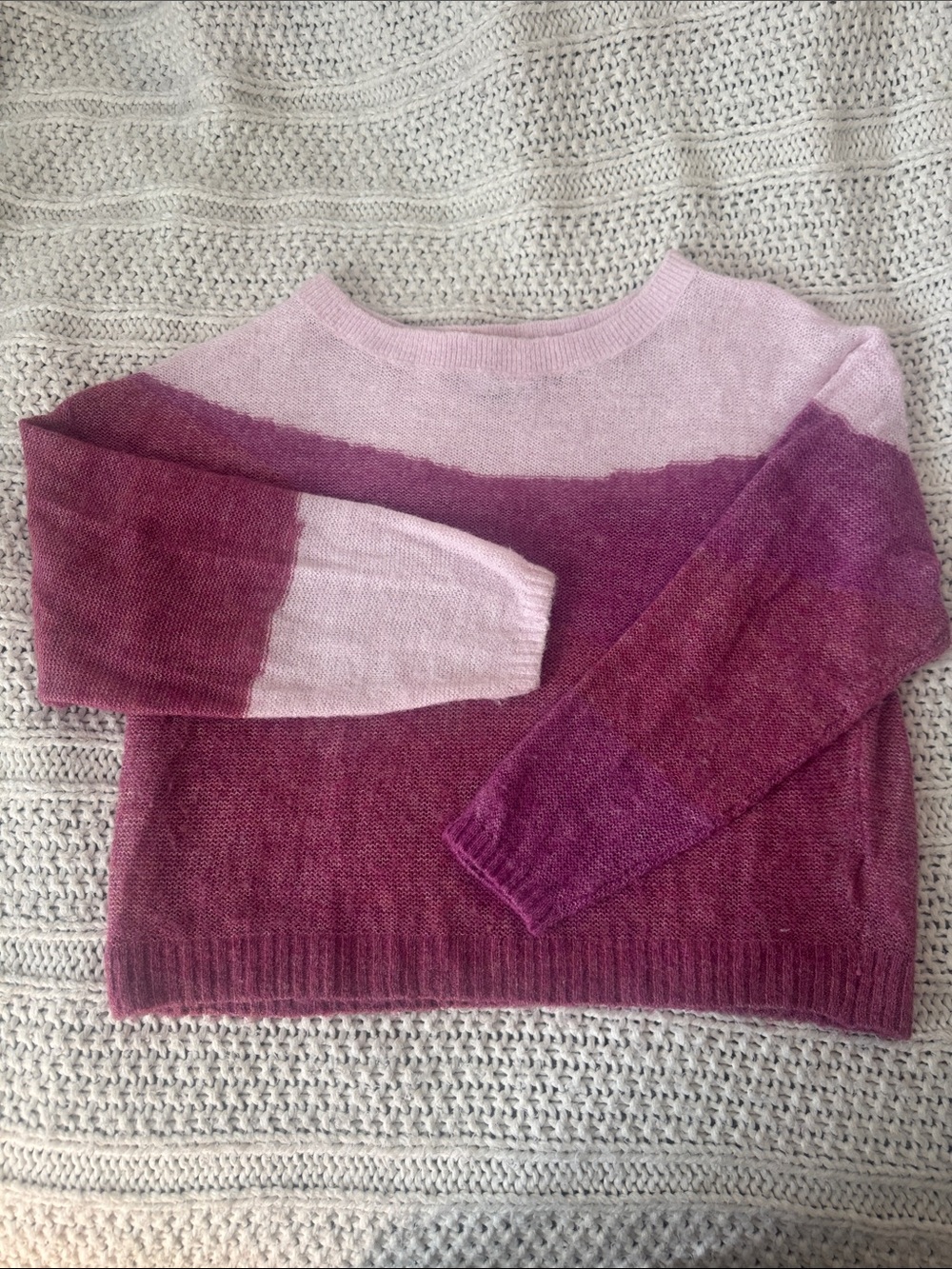 Old Navy Ombre Pink & Purple Crewneck Sweater